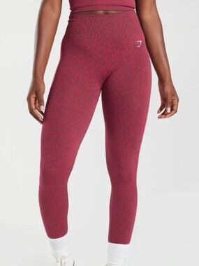 S  Gymshark red adapt animal seamless leggings